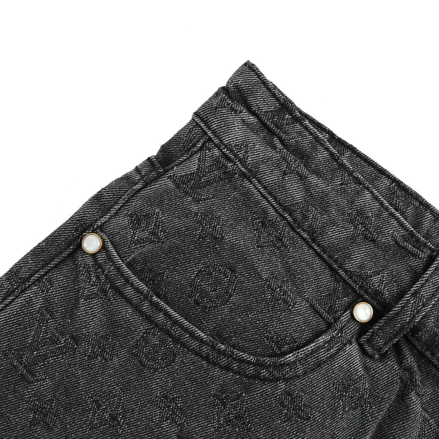 Louis Vuitton/Louis Vuitton 26ss dark pattern presbyopia suit denim shorts